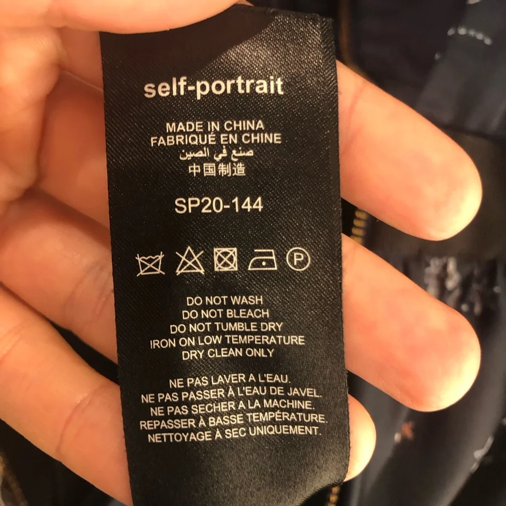 SELF-PORTRAIT Star Handkerchief Blue Dress Women’s (US6) - Picture 7 of 8